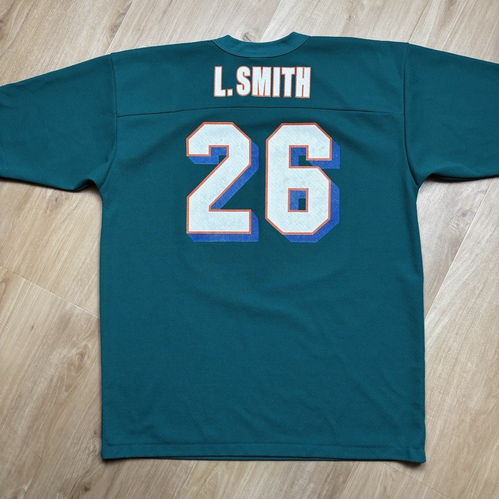 Vintage Lamar Smith Dolphins Jersey Youth XL Single Stitch - Picture 4 of 10